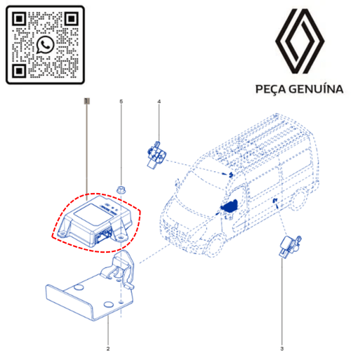 RN 448824 8201448824 MODULO DO AIR BAG 4